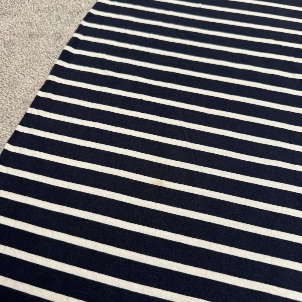 Pact Tank Maxi Dress Women XL Navy Blue White Striped Organic Cotton Side Slit - Picture 4 of 16
